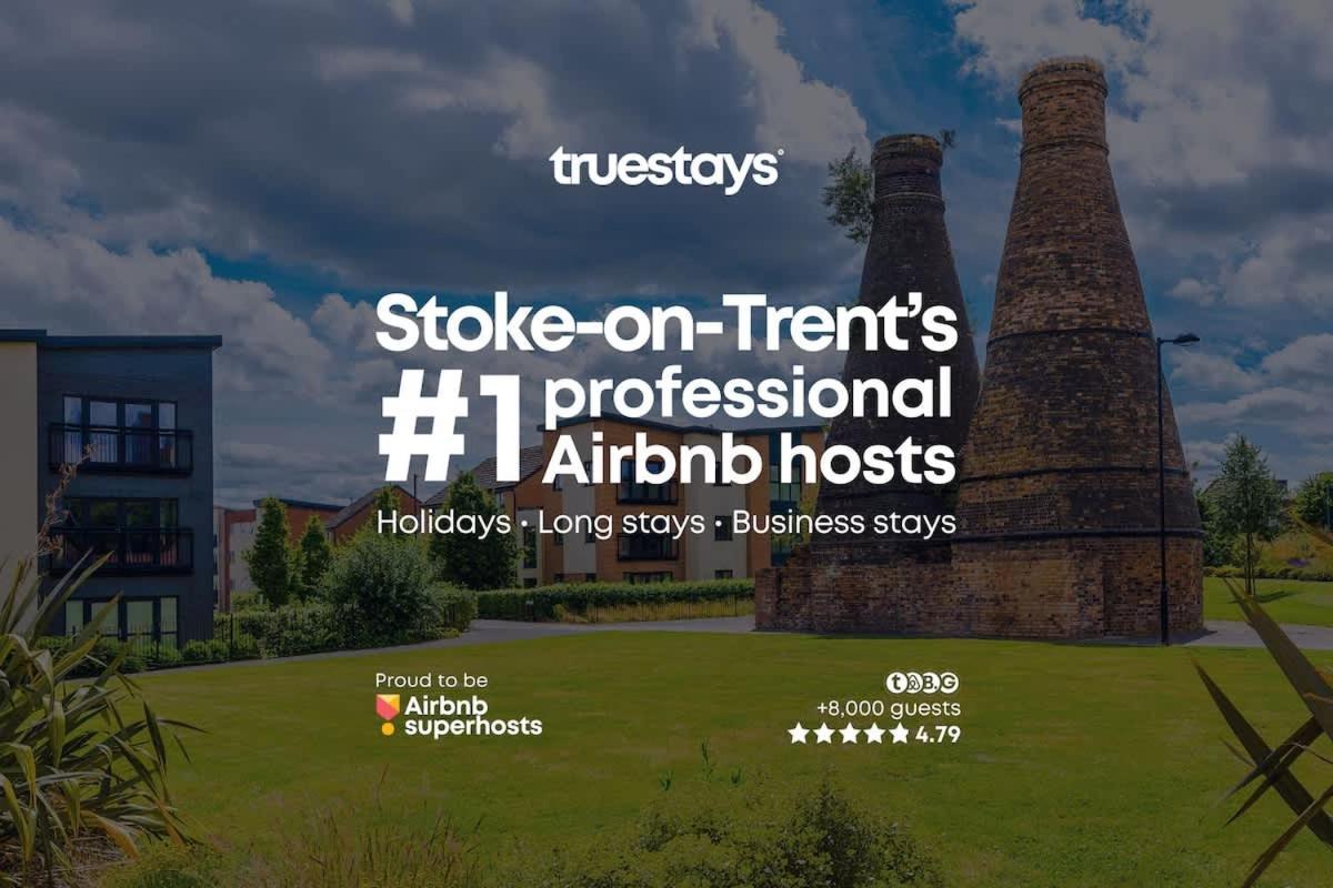 Ambassador House By Truestays - Luxury 4 Bedroom House In Stoke-On-Trent Etruria Eksteriør billede